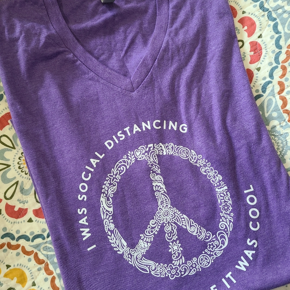 Bella Canvas Heathered Purple V-Neck